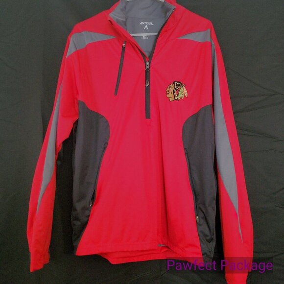 Antiqua Other - Chicago Blackhawks 1/4 Zip Pullover Windbreaker Jacket Men’s Medium NHL Hockey
